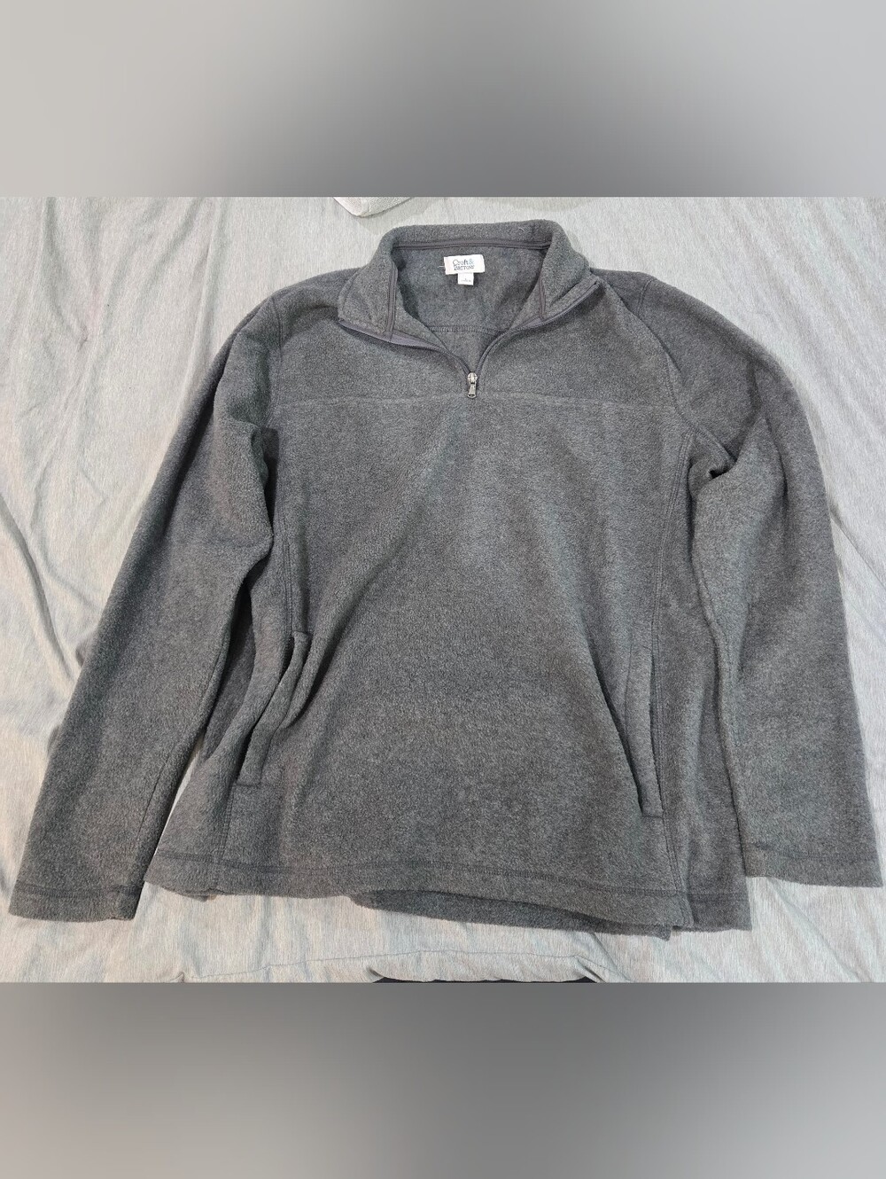 Croft & Barrow Mens Fleece 1/4 Zip Shirt Size L